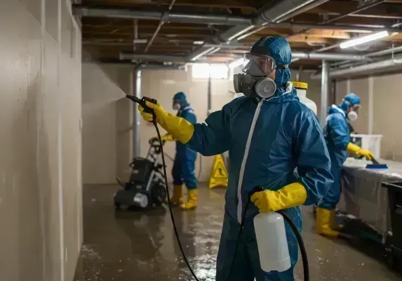 Basement Sanitization and Antimicrobial Treatment process in Elmwood, IL